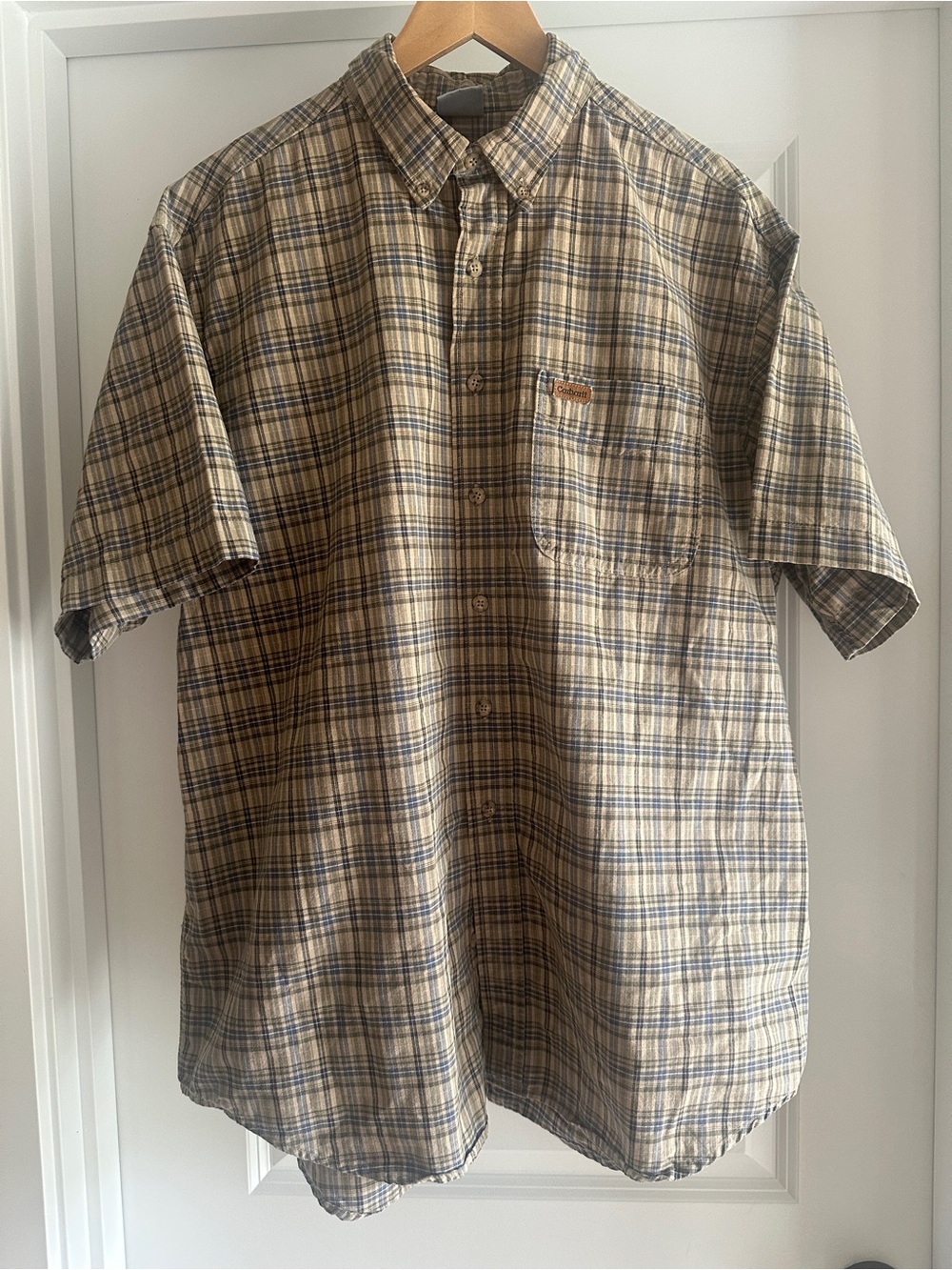 Carhartt Men's Short-Sleeve Plaid Button-Down XL